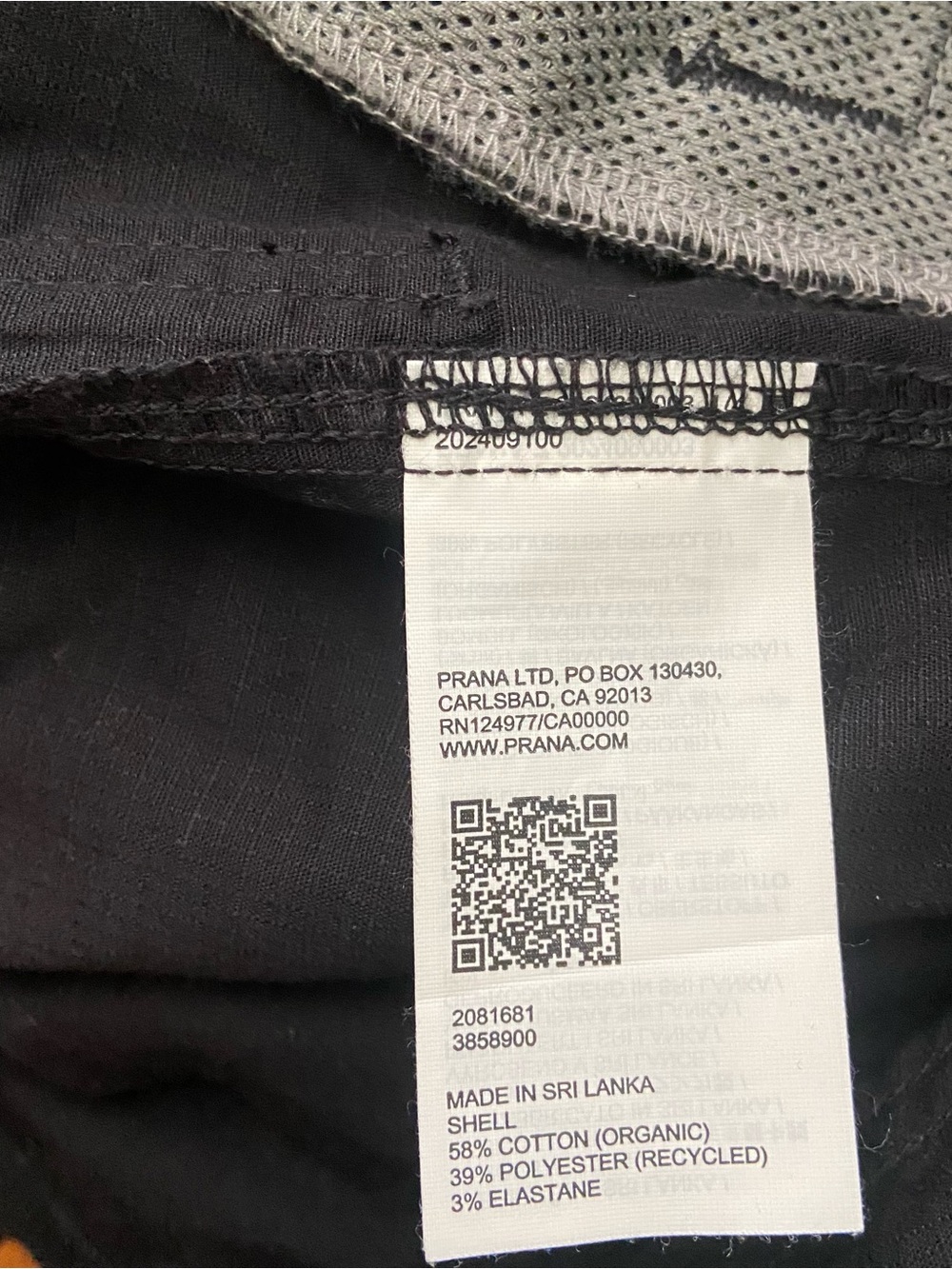 NWT prAna Palisades Ripstop Organic Cotton Mid Rise Black Shorts - 4 - Picture 8 of 8